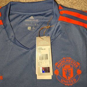 Manchester United Pro Training Jersey - Navy Adidas Large
